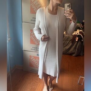 Designer matching sweater dress